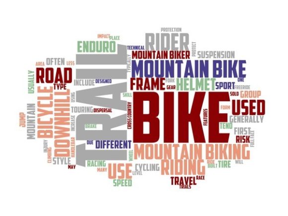 Mountain Biking Typography Background