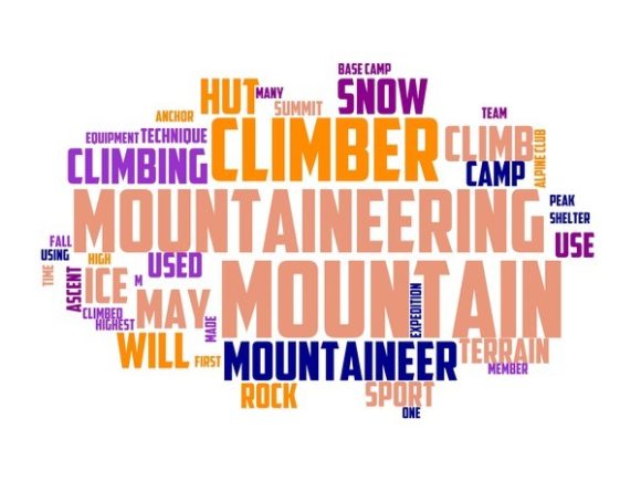 Mountain Climbing Typography Print