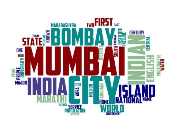 Mumbai Typography Sticker: Hand-Drawn Word Clouds for Creative Expression & Brand Storytelling
