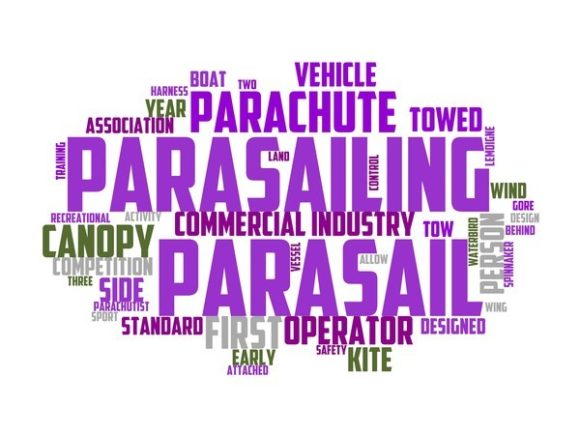 Parasailing Typography Skinny Tumbler