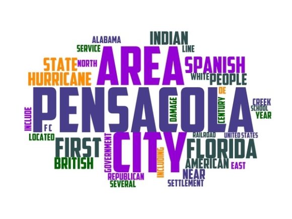 Pensacola Typography Tie Dye