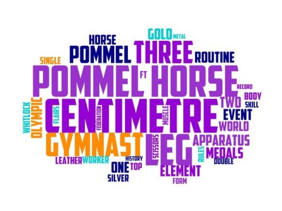 Pommel Horse Typography Background