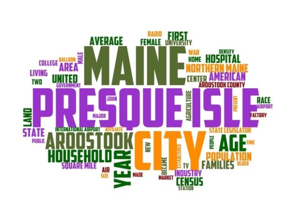 Presque Isle Typography Tie Dye