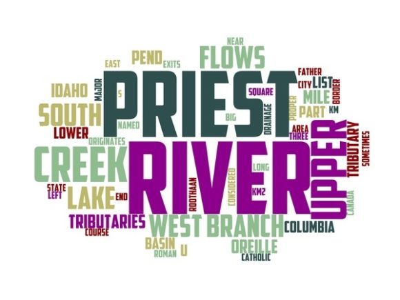 Priest River Typography Sticker