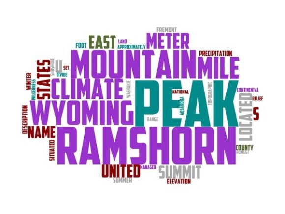 Ramshorn Peak Typography Book Cover: A Hand-Drawn Word Cloud for Meaningful Design