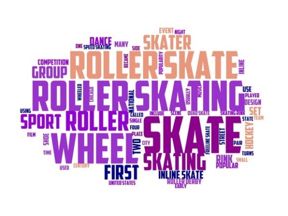 Roller Skating Typography Sticker