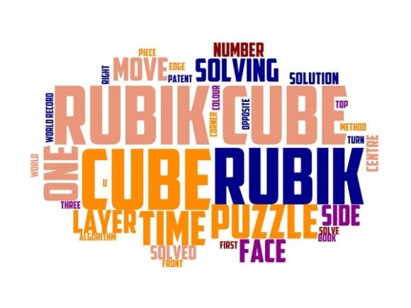 Rubik’s Cube Typography Tie Dye