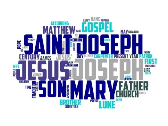 Saint Joseph Typography Skinny Tumbler